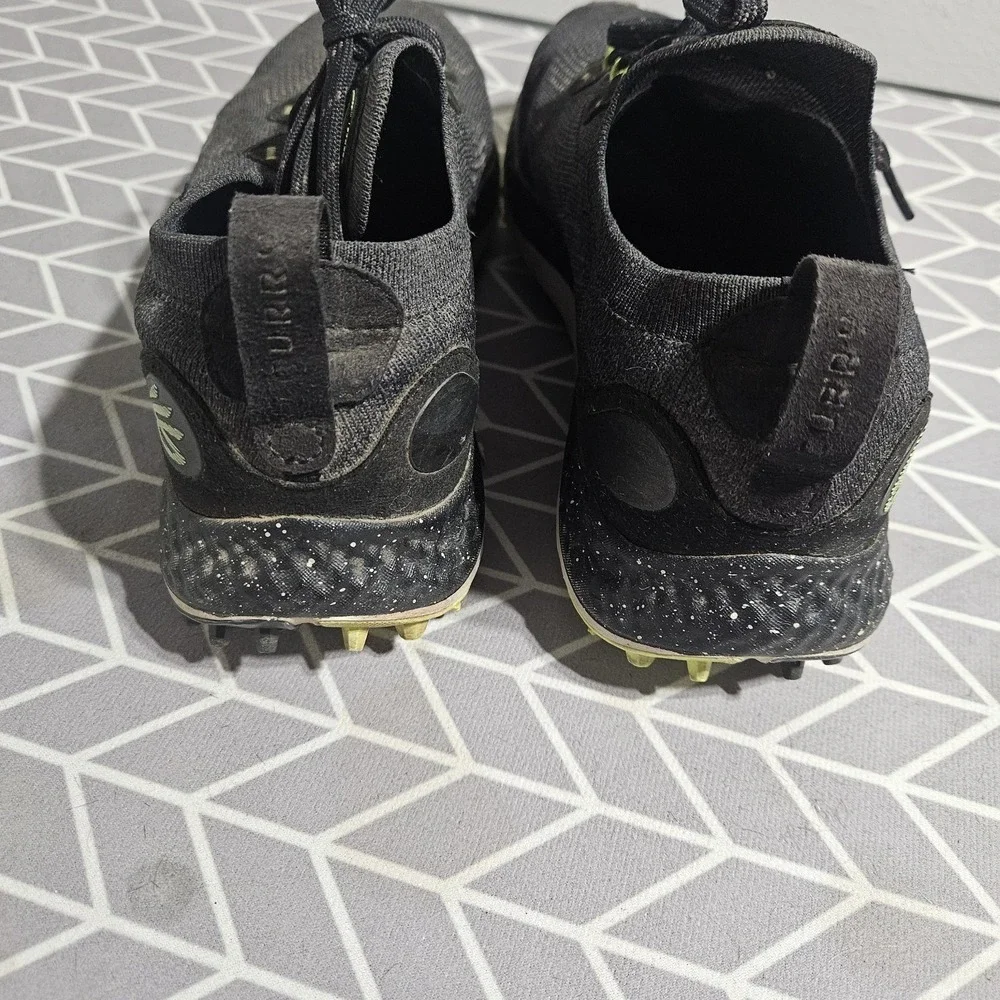 UA‎ Charged Curry SL Golf Shoes Men's Size 10.5 Black Ash Lime 3025072-002